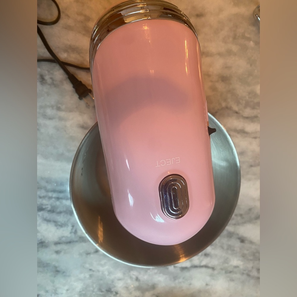Dash Stand Mixer Pink w/ Stainless Steel Bowl & Attachments - Picture 10 of 17